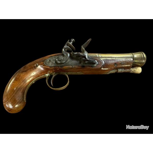 pistolet � silex de marine anglaise 18 eme