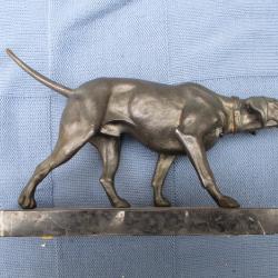 bronze chien de chasse vintage