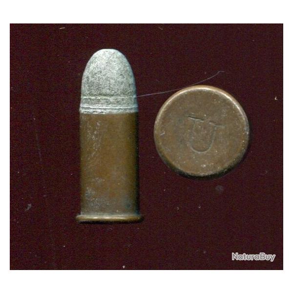 .38 Rim Fire USA - �tui cuivre 19.4 mm - balle plomb 1 gorge - marquage : U
