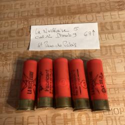 Lot 5 cartouches La Nucl&eacute;aire cal 12 plombs 9. collector