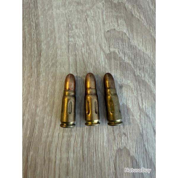 3 cartouches 7.62x25 Tokarev neutralis�es