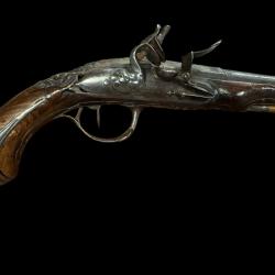 pistolet &agrave; silex de voyage 18 eme