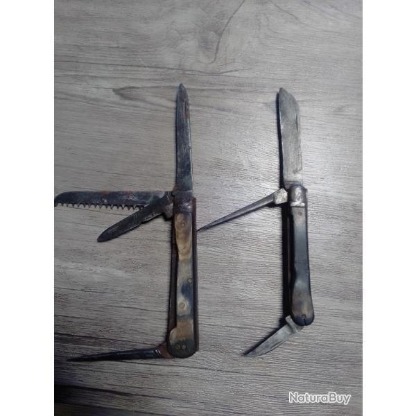 Couteaux anciens pradel et plume