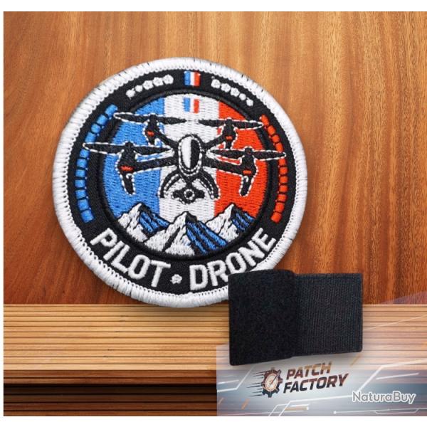 �cusson Pilot Drone 8Cm - Patch  Avec Scratch Patriote Droniste Ecusson Arm�e