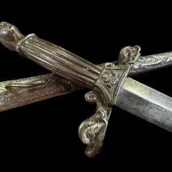 rare dague de marine fran&ccedil;aise tout fer