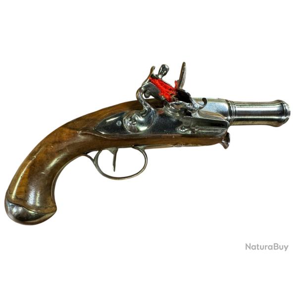 magnifique pistolet � silex de carrosse
