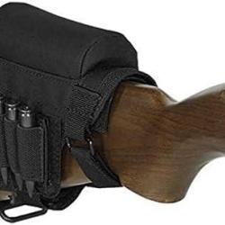 Repose-Joue Tactique Universel avec Porte-Cartouches (7 Tubes) - Qualit&eacute; Contr&ocirc;l&eacute;e LIVRAISON OFFERTE