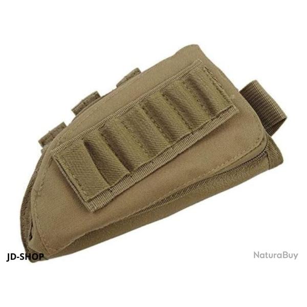 Repose-Joue Tactique Universel avec Porte-Cartouches.