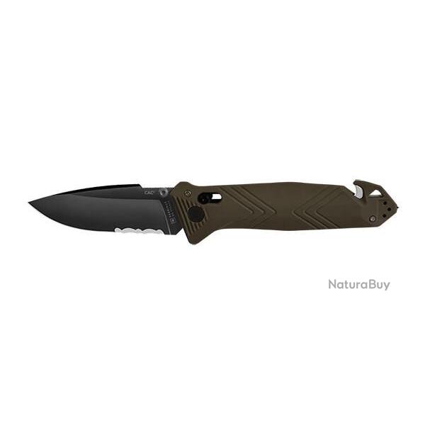 Couteau pliant TB Outdoor CAC Mixte - 4 fonctions - Kaki