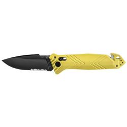 Couteau pliant TB Outdoor CAC Mixte - 4 fonctions - Jaune Fluorescent