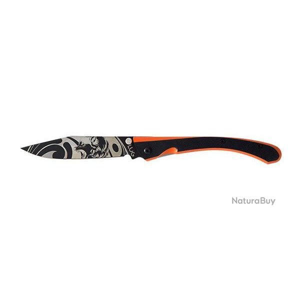 Couteau pliant Lug C63 Loup Noir/Orange