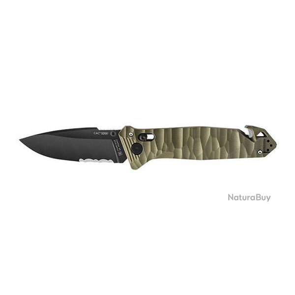 Couteau pliant TB Outdoor CAC S200 Mixte Toxifi� - 3 fonctions - Kaki
