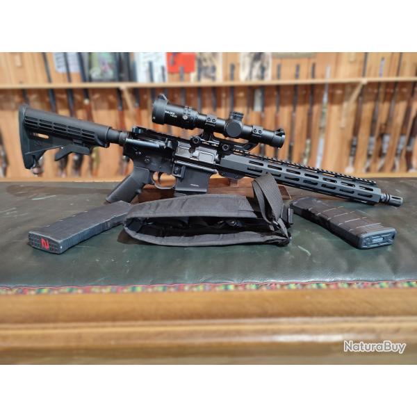 CARABINE AR15 TAURUS T4 CAL .223 REM 10 COUPS + Lunette + 2 chargeurs + Sangle - occasion