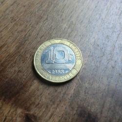 monnaie france g&eacute;nie de la bastille 10 francs 1988