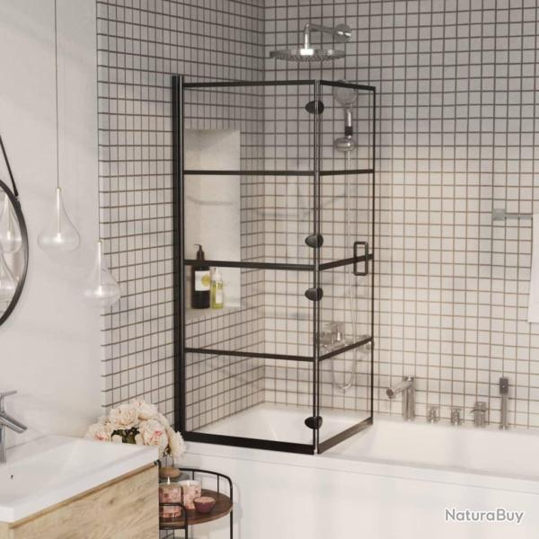 Cabine de douche pliable ESG 120x140 cm Noir alsavelo