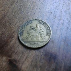monnaie 1 franc chambre du commerce 1922