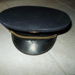ancienne casquette militaire officier militaria insigne couronne marc chateauroux maitre chapelier