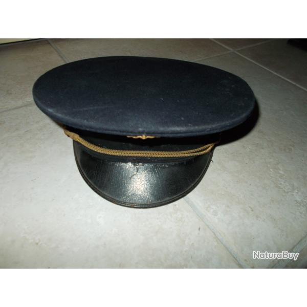 ancienne casquette militaire officier militaria insigne couronne marc chateauroux maitre chapelier