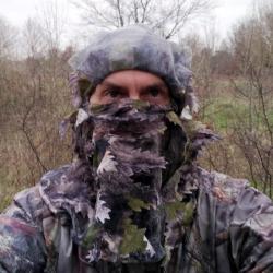 Cagoule camouflage avec voilette visage pour poste aff&ucirc;t. En stock, livraison rapide !