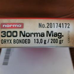 2 Boites de 20 Balles NORMA ORYX BONDED neuves - Calibre 300 Magnum - 200 gr soit 13 g