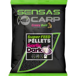 SENSAS SUPER FEED PELLETS DARK GARLIC 650GR SENSAS 2mm