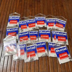 LOT P&Ecirc;CHE 18 paquets d'hame&ccedil;ons MUSTAD CRYSTAL FORG&Eacute;E ALLROUND N 16