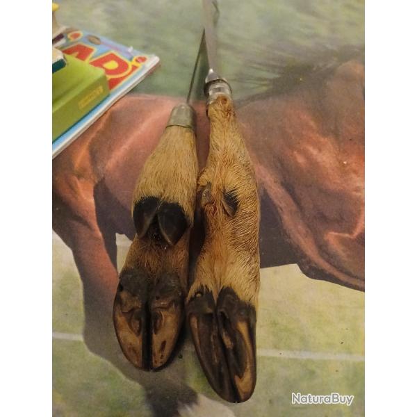 Couteaux pattes de chevreuil