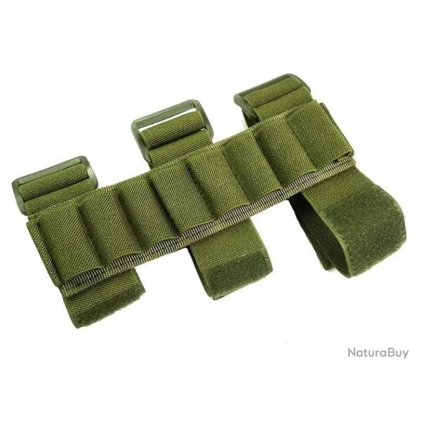 Cartouchiere avant bras - 8 munitions calibre 12 - Kaki - Livraison gratuite