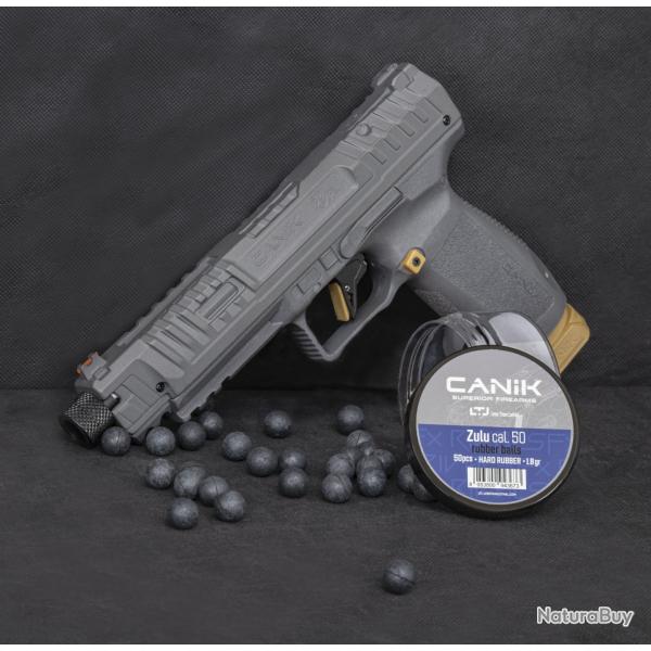 PISTOLET CANIK RIVAL SFX COMPETITION CO2 C50 SILVER/GOLD + 50 BBs + MALLETTE 203� avec frais de port