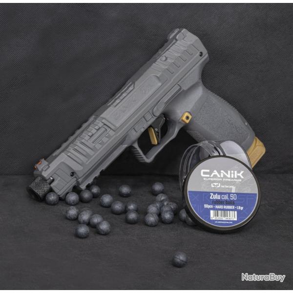 PISTOLET CANIK RIVAL SFX COMPETITION CO2 C50 SILVER/GOLD + 50 BBs + MALLETTE 203� avec frais de port