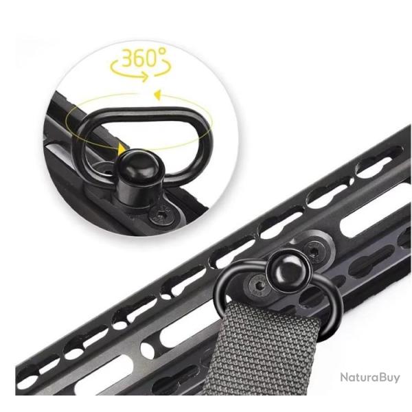 Montage M-LOK pour Attache sangle QD - Livraison gratuite