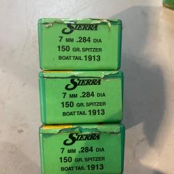 Ogives Sierra .284 boat tail 1913