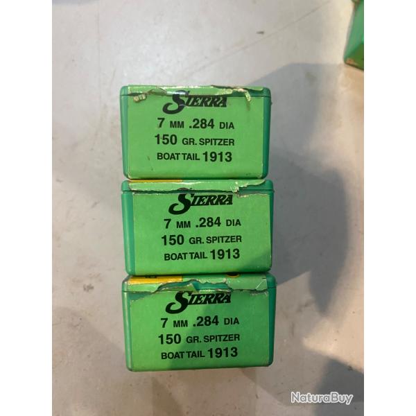 Ogives Sierra .284 boat tail 1913