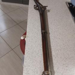 Fusil de la r&eacute;volution fran&ccedil;aise  en tr&egrave;s bon &eacute;tat avec sa baguette origine en osier