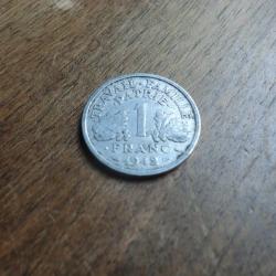 monnaie 1 franc 1942 alu