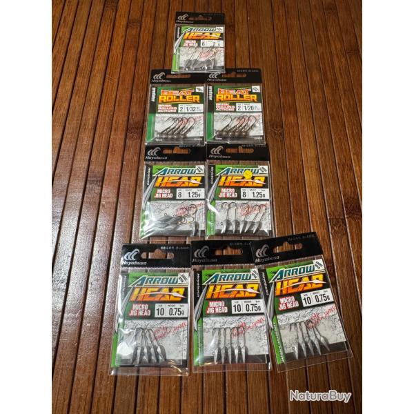 LOT P�CHE HAME�ONS HAYABUSA JAPON 8 pochettes 40 hame�ons haut gamme