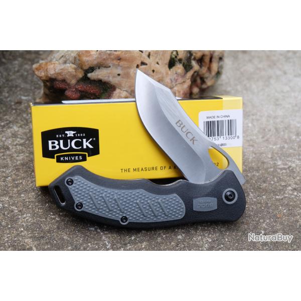 Couteau Buck 780 Exert Lame Acier 420HC Manche Black/Gray Rubber Linerlock Clip