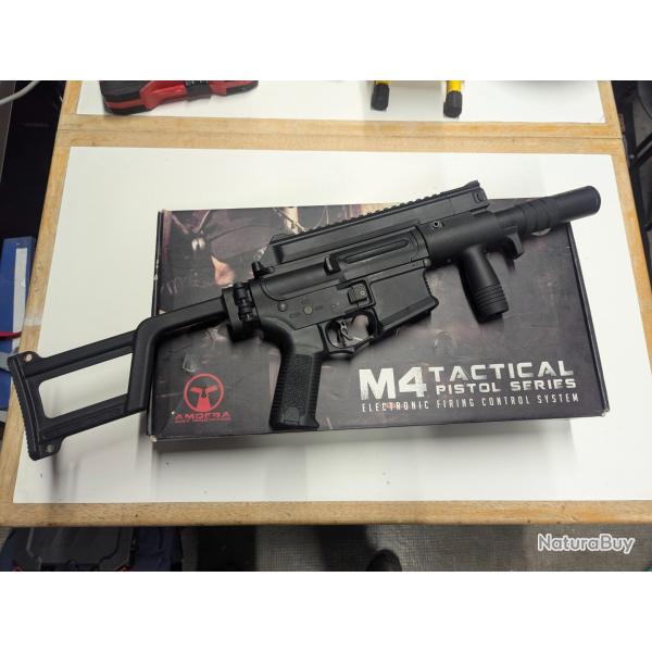M4 Tactical / Amoeba - Upgrad�e (Canon 6.02 + Hop-Up SHS) - Tr�s bon �tat