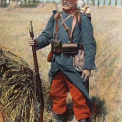 CPA -  LARMEE FRANCAISE - Infanterie - Soldat en faction -N&deg;7093