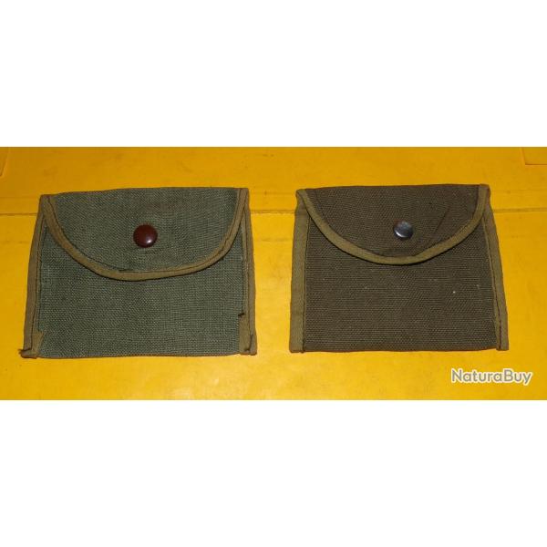LOT DE 2 POCHETTES POUR LUNETTE PLIANTE DE L'ARMEE FRANCAISE, ETAT VOIR PHOTOS . POUR TOUT RENSEIGNE