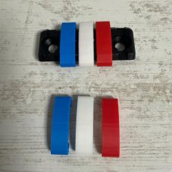 Cache Rail picatinny x6Bleu blanc rouge