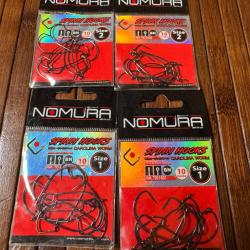 LOT P&Ecirc;CHE 4 pochettes hame&ccedil;on NOMURA SPINN HOOKS 1 et 2