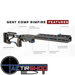 Ch&acirc;ssis Warrior Gen7 Comp Rimfire Tikka T1X Noir