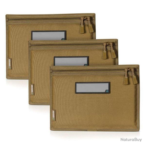 Housse SAVIOR pour arme de poing TAN - Lot de 3 