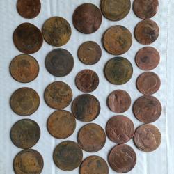 Lot de pi&egrave;ces Napol&eacute;on III