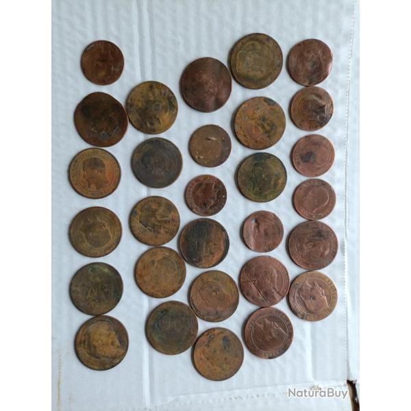 Lot de pi�ces Napol�on III