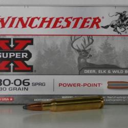 MUNITIONS WINCHERSTER POWER POINT 180GR CAL. 30-06 X20