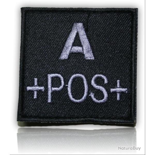 PATCH GROUPE SANGUIN A+ NOIR