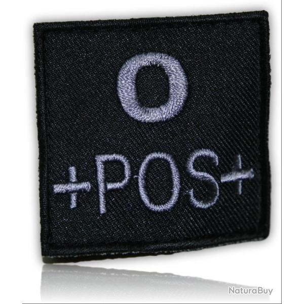 PATCH GROUPE SANGUIN O+ NOIR