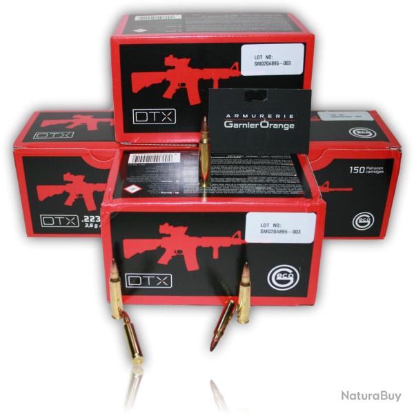 CARTOUCHE GECO 55GR DTX FMJ CAL. 223REM X150